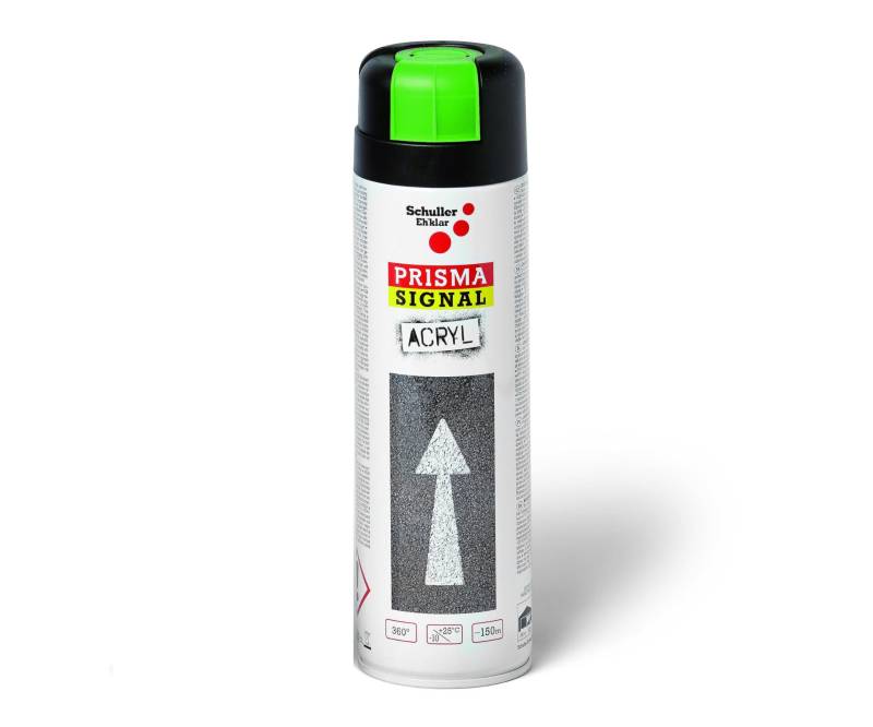 Markierspray Grün, Lackspray Acryl Sprühlack Prisma Signal green, 500ml + Bisomo Sticker von BISOMO