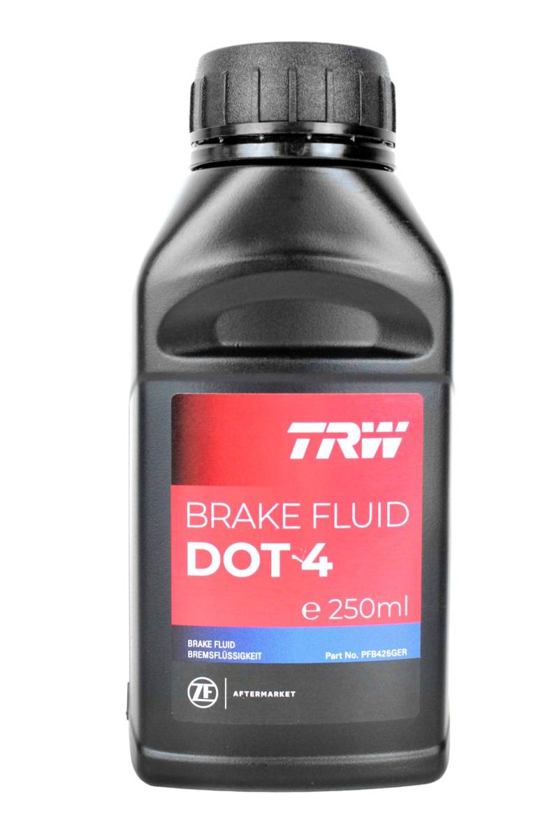 Original TRW Bremsflüssigkeit DOT4, Brake Fluid, 250ml für Roller, Moped und Motorrad mit Scheibenbremse von BISOMO