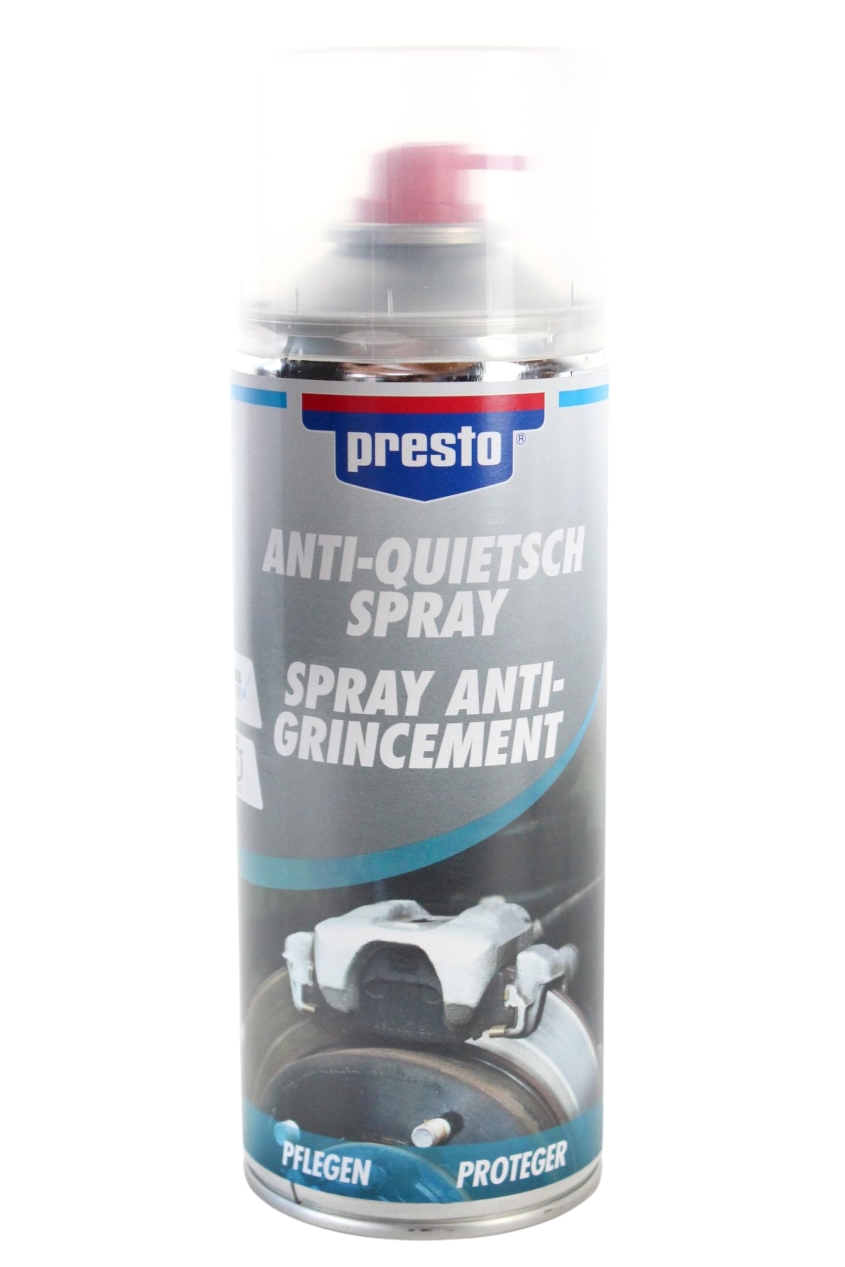 Presto Anti-Quietsch Spray für Bremsanlage 400ml, Bremsen Wartung, Bremsen Pflege, Korrosionsschutz Bremse für PKW und Nutzfahrzeuge, ASR und ABS geeignet von BISOMO