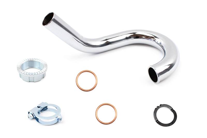 SET Krümmer + Krümmermutter-Set, verchromt Tuning Durchmesser 32mm für Simson Enduro S51, S70 von BISOMO