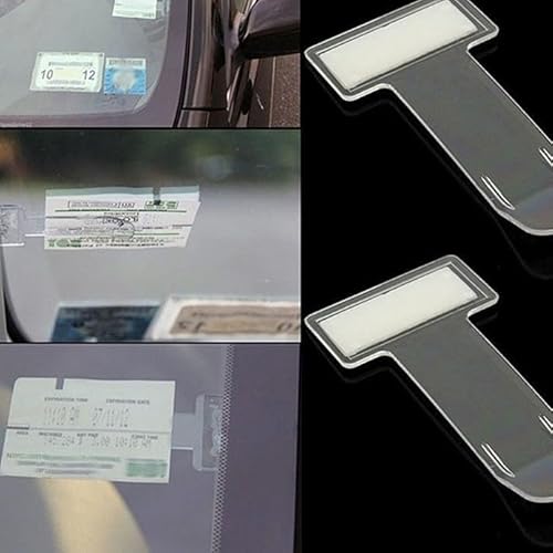 BITHAI 10 Stück windschutzscheibe kartenhalter,Transparente Ticket Halterung Auto, parkscheinhalter windschutzscheibe,parkscheinhalter Clip,parkschein Halterung Auto,parktickethalter von BITHAI