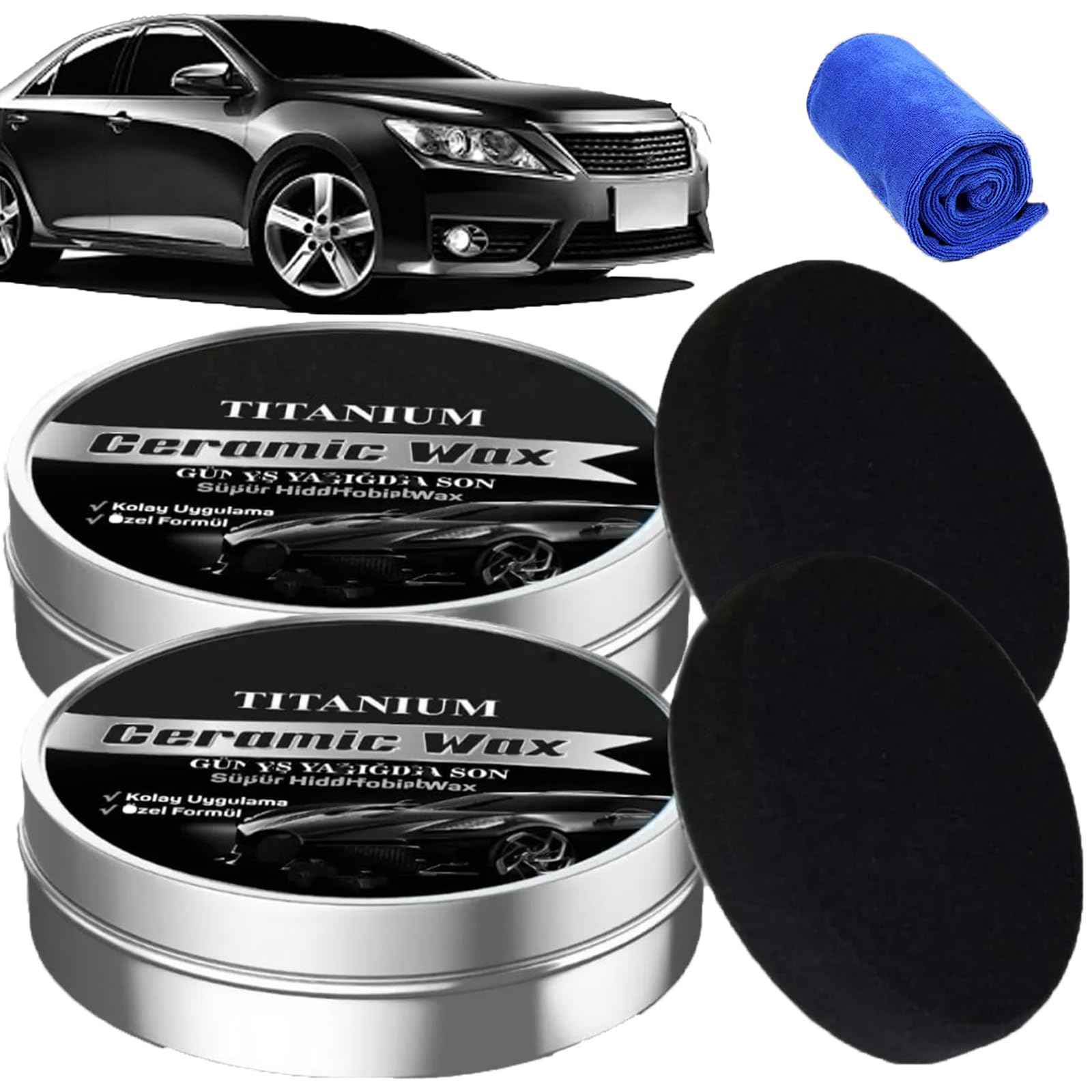 Altinoran Titanium Ceramic Wax, Altinoran Ceramic Wax, Altinoran Car Care Polish, Car Wax Ceramic Coating, bietet langfristigen Lackschutz (2 Stück) von BIUBIULOVE