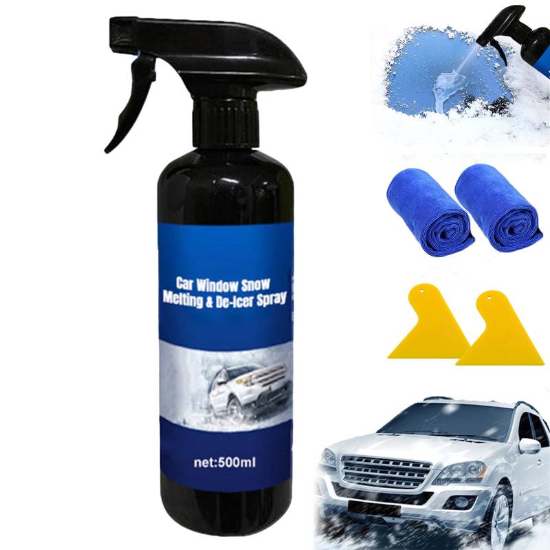 Schneeschmelz- Und Enteisungsspray Für Autofenster, Enteisungsspray Für Autowindschutzscheiben, Enteisungsmittel Für Autowindschutzscheiben, Eislöser-Schmelzspray (1 Stück) von BIUBIULOVE