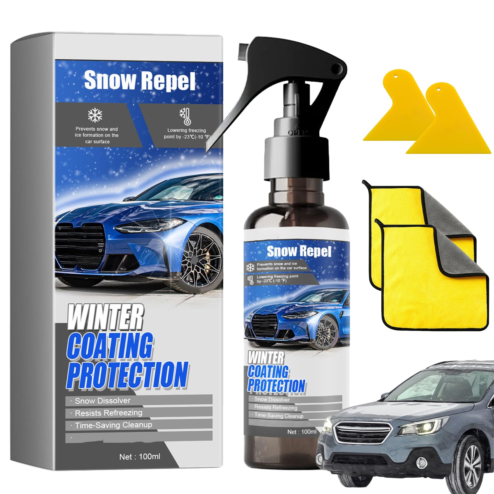 Schneeschmelzendes Beschichtungsspray Für Autowindschutzscheiben, Enteisungsspray Für Autowindschutzscheiben, Enteisungsmittel Für Autowindschutzscheiben (1 Stück) von BIUBIULOVE