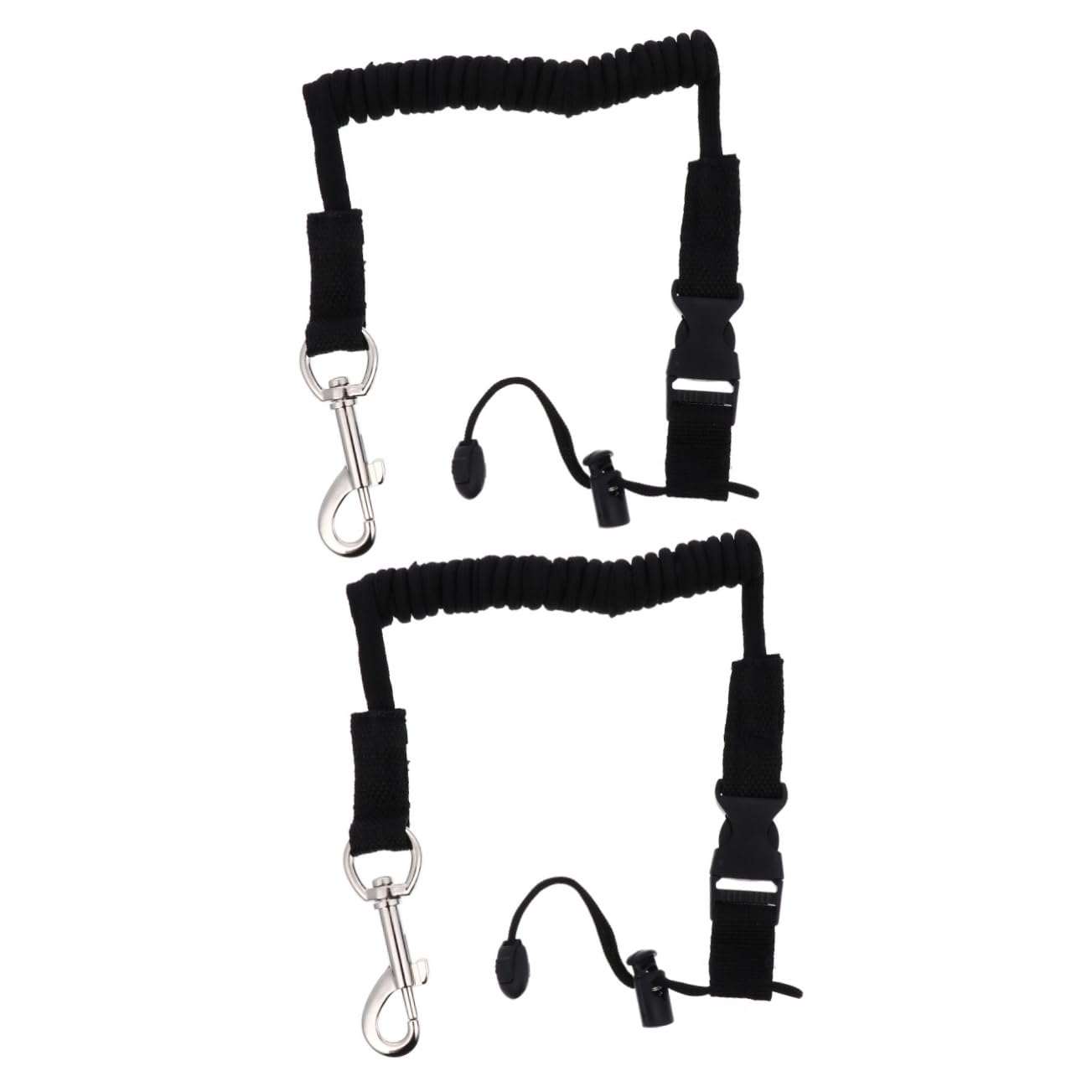 BIUDECO 2 STK Kajak bindeseil Kajak Paddel Lanyard Paddelschnur Paddel-Angelrute Paddelhalter Paddelleine elastikband Elastic Belt Paddelriemenseil Ruderbindeseil Kunststoff Black von BIUDECO