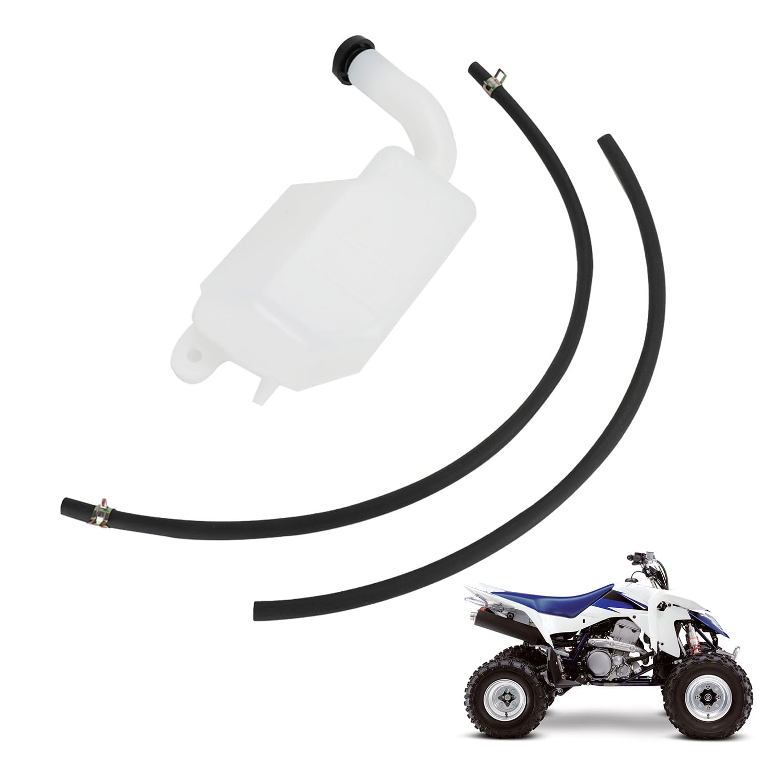 BIUGERCN ATV Kühlmittelbehälter Tankflasche mit Ölschläuchen Wasserkühlmittelbehälter Tank 17910-07G00 für LTZ 400 LTZ400 2003–2008 ATVs Quad von BIUGERCN