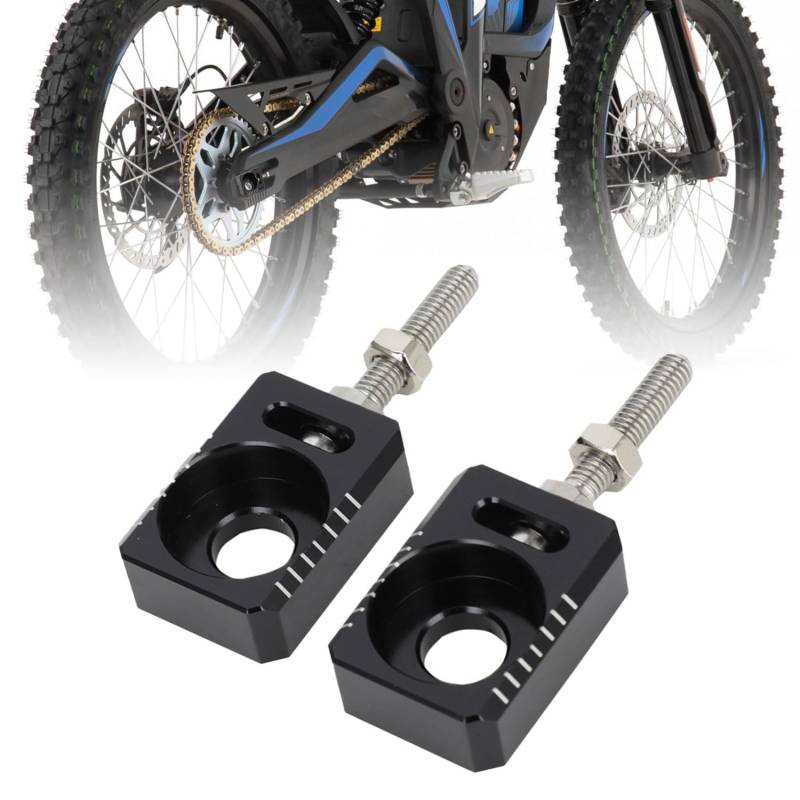 BIUGERCN Dirt Bike Hinterachsblöcke Kettenspanner Einsteller mit Bolzenschraube CNC für Talaria Sting MX3 MX4 Talaria XXX 3X Motorrad Schwarz von BIUGERCN