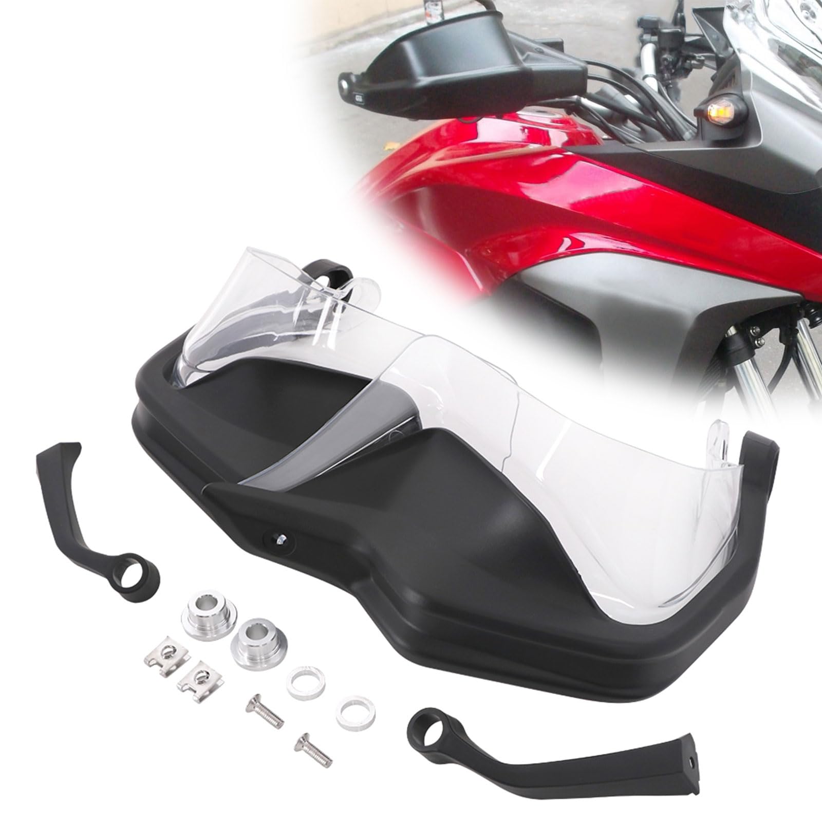 BIUGERCN Handschützer Motorrad Handschutz Handprotektoren ABS Kunststoff für Crossrunner 800 VFR800X Crossrunner Transparent von BIUGERCN