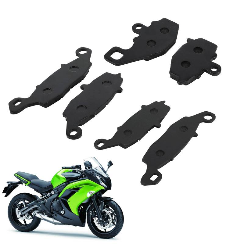 BIUGERCN Motorrad-Bremsbeläge vorne hinten Dirt Bike Scheibenbremsbelag für ER6F ER-6F Ninja 650 2006–2017 von BIUGERCN