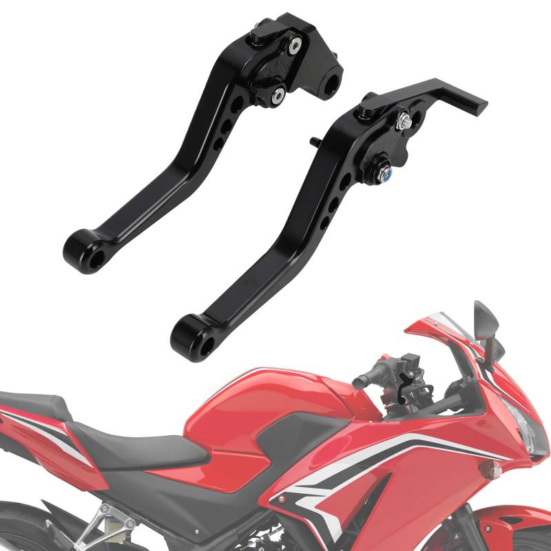 BIUGERCN Motorrad Bremshebel Sport Kupplungshebel Klappbar für CBR 500R 300R 250R 11-22 CB300R/F/FA 14-22 CB 500F/X 13-21 CB 125F/R 19-20 Schwarz von BIUGERCN