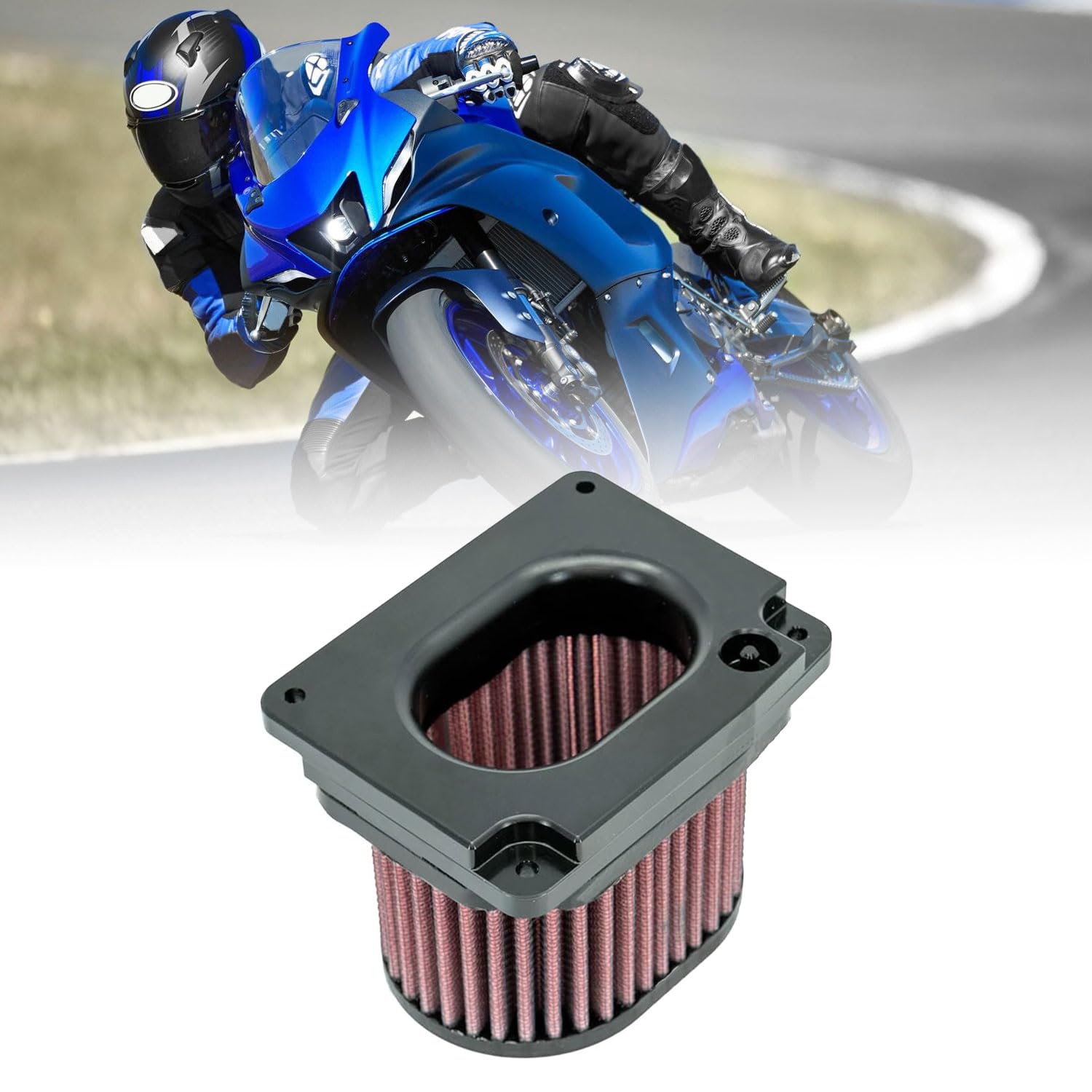 BIUGERCN Motorrad Luftfilter Ansaugfilter Sportluftfilter für FZ07 MT07 XSR700 TENERE700 YZF R7 2015-2024 von BIUGERCN