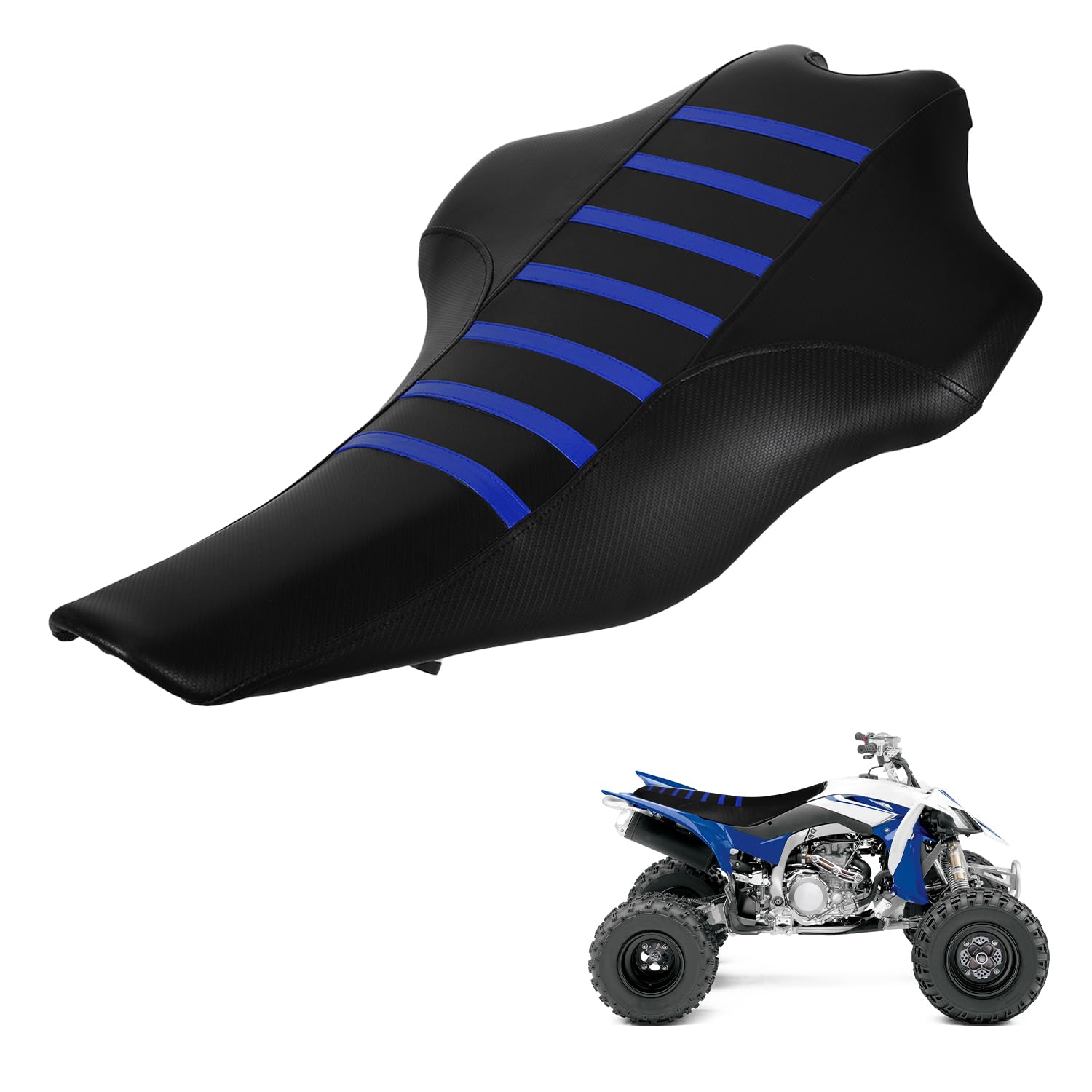 BIUGERCN Motorrad Sitzbezug Universal ATV Sitzkissenbezug Gummi Sitzkissenbezug Universal für YZF 450 YZF450R 09-13 17-18 YZF450X 2010-2011 Blau von BIUGERCN