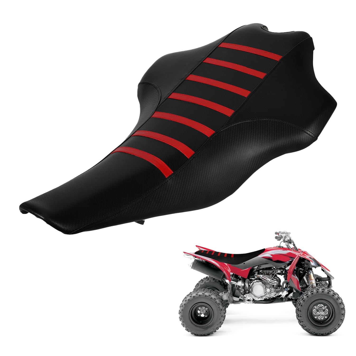 BIUGERCN Motorrad Sitzbezug Universal ATV Sitzkissenbezug Gummi Sitzkissenbezug Universal für YZF 450 YZF450R 09-13 17-18 YZF450X 2010-2011 Rot von BIUGERCN