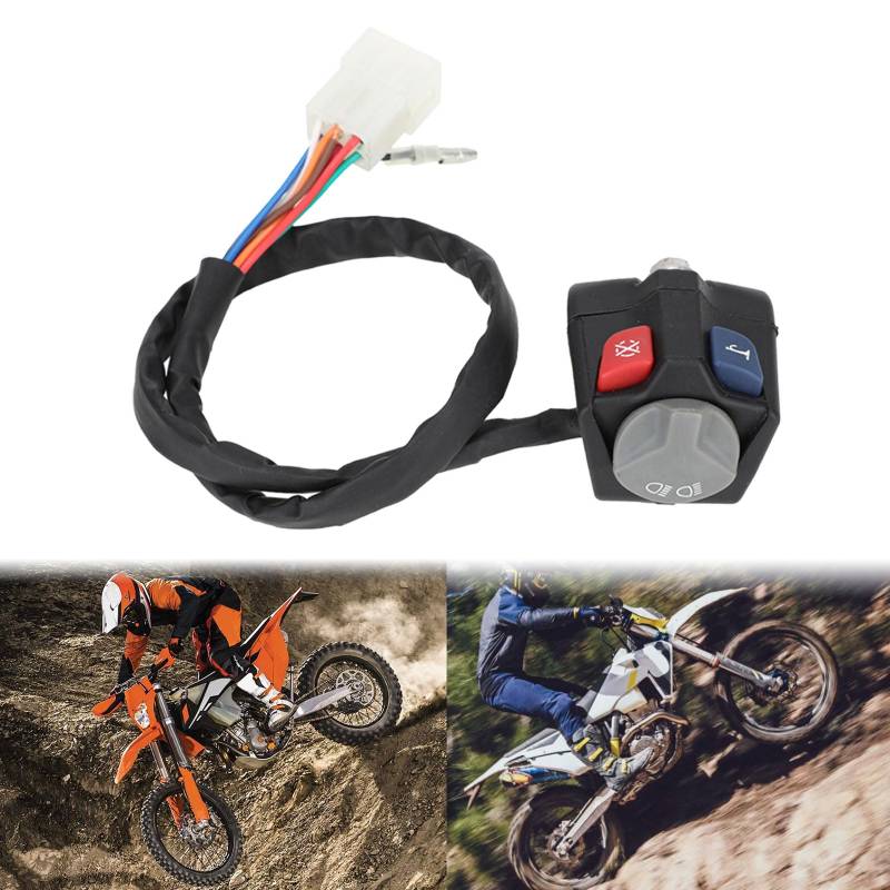 BIUGERCN Motorradschalter Abschalttaste Dirt Bike Dirt Bike Kill Switch Hupe 12 V Lichtschalter für EXC EC XCW EXCF SXC TE FE TX 125–950 cc von BIUGERCN