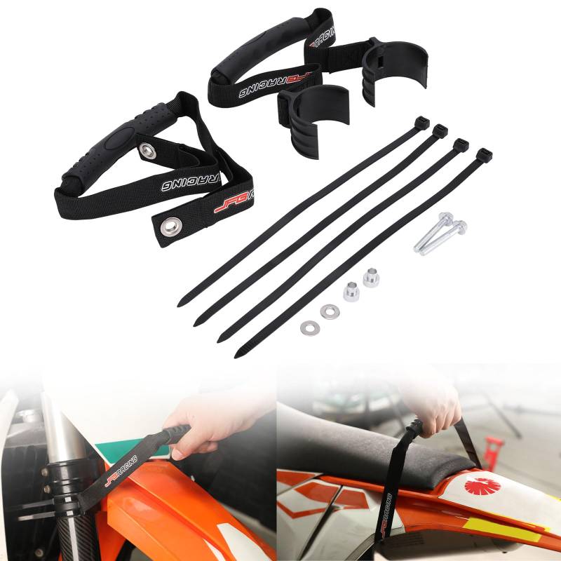 Dirt Bike Abschleppgurt Vorne Hinten Tugger Pull Grab Sitzgurt Seil Universal Für Motorrad Pit Bike Off Road Motocross Enduro Schwarz von BIUGERCN