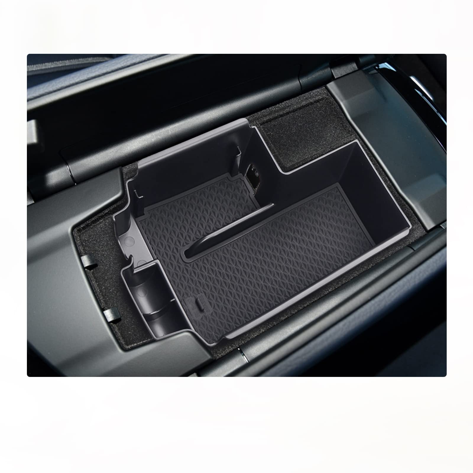 BIXUAN Aufbewahrungsbox kompatibel mit BMW 5er G30 G31 G38 2020-2022 2023 Antirutschmatte für Mittelkonsole,Rutschfester Matte Ablagefach zubehör Armlehne Organizer Tray Mittelarmlehne Handschuhfach von BIXUAN