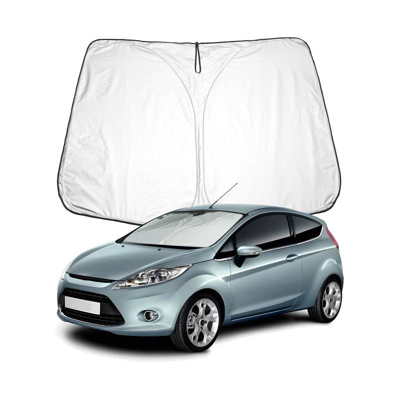 BIXUAN Fiesta MK7 Sonnenschutz kompatibel mit Ford Fiesta MK7 2008-2016 Windschutzscheibe für Fiesta 7 das Auto Frontscheibenabdeckung Windschutz für Frontscheibe Blockiert UV Abdeckung Faltbar von BIXUAN