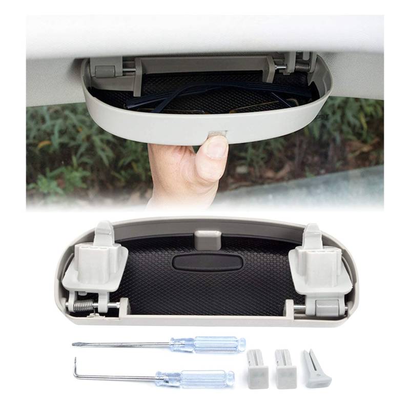 BIXUAN kompatibel mit VW Tiguan 2 2016-2023 Golf 7 7.5 MK 5t Passat B8 2016-2024 Valiant MSP16 MK2 2016-2024 Brillenetui ABS Vorne Sunglasses Holder Box Auto Innenraum Zubehör von BIXUAN