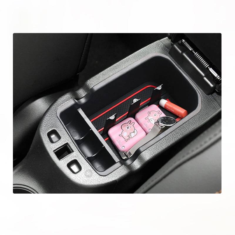 BIXUAN Mittelkonsole Organizer für Jeep Compass MP 2017-2020 Armlehnen Aufbewahrungsbox Organize Aufbewahrung Handschuh Box Organizer Compass Matte Rutschfester von BIXUAN