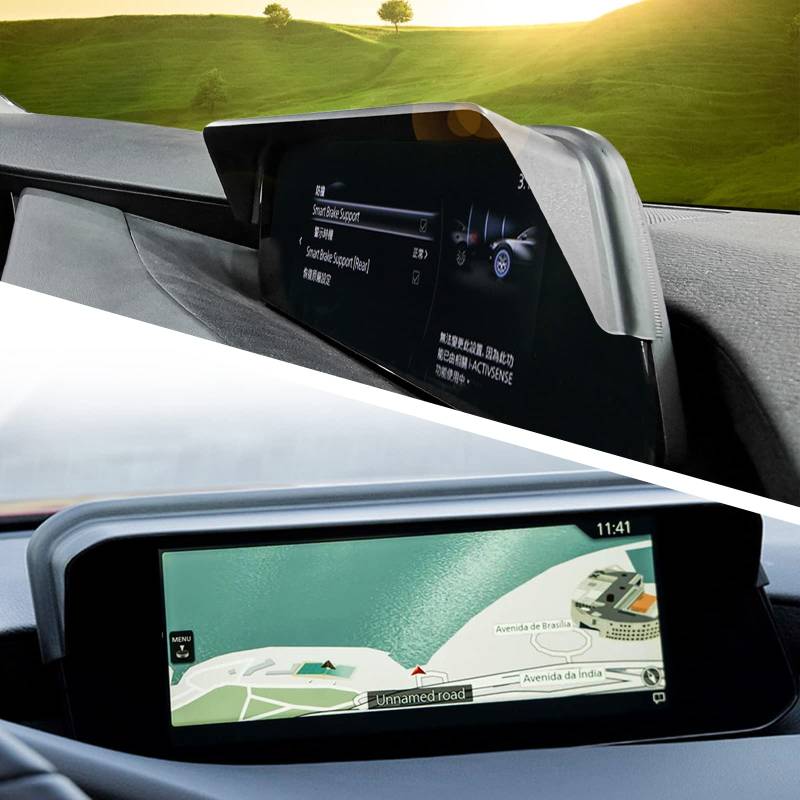 BIXUAN CX-30 Sonnenblende Blendschutz Navigationsgerät kompatibel mit Mazda CX30 Mazda3 4 2019-2022 2023 2024 Auto 8,8 Zoll Bildschirmabdeckung Blendfreies CX 30 Auto Zubehör Navigator Sonnenschutz von BIXUAN