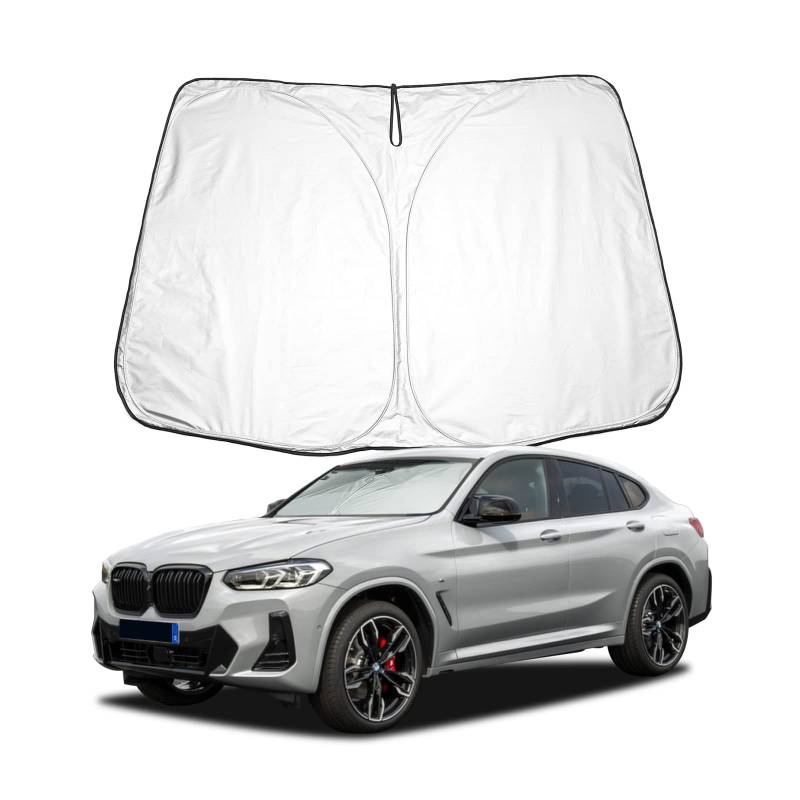 BIXUAN X4 Sonnenschutz kompatibel mit BMW X4 G02 Windschutzscheibe für G02 das Auto Frontscheibenabdeckung Windschutz für X4 Frontscheibe Blockiert UV Abdeckung Faltbar von BIXUAN