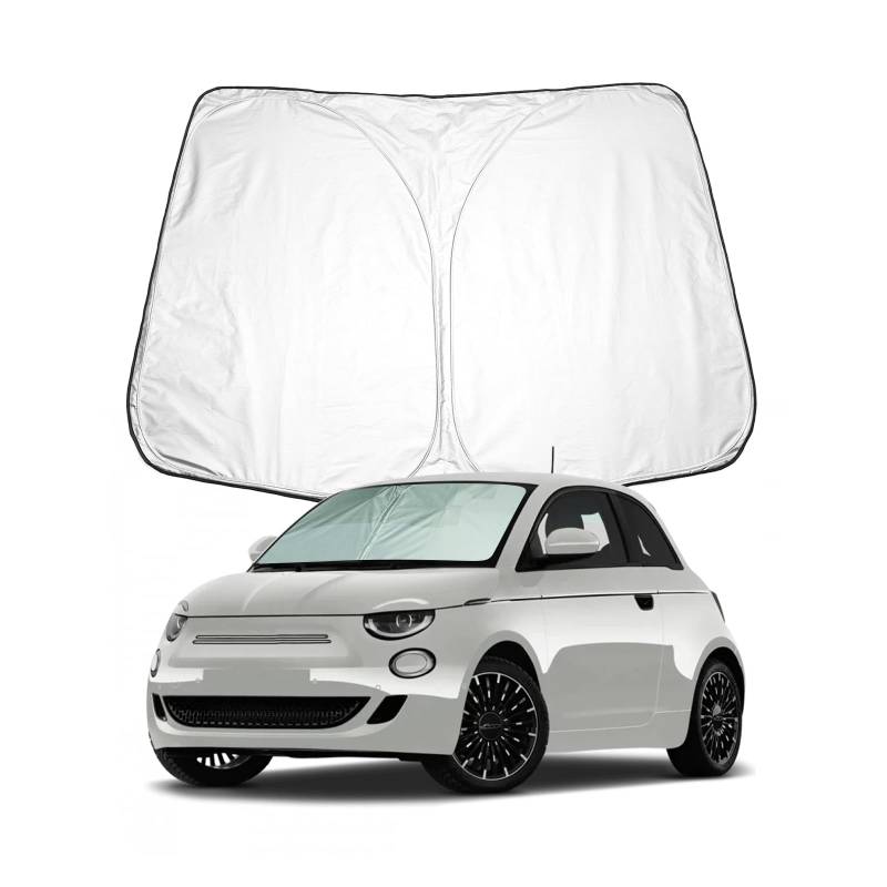 BIXUAN Sonnenschutz kompatibel mit FIAT 500 Abarth 595 2017-2023 2024 Windschutzscheibe für das Auto Frontscheibenabdeckung Windschutz für FIAT 500E 2013-2024 500C Frontscheibe Blockiert UV Abdeckung von BIXUAN