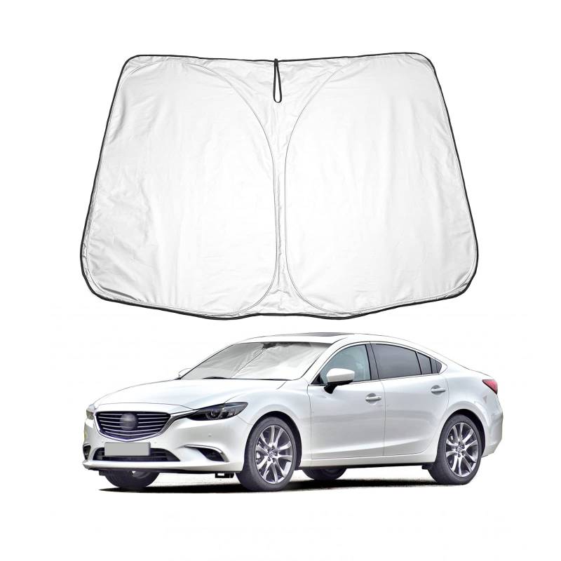 BIXUAN Mazda6 2024 Sonnenschutz kompatibel mit Mazda6 GJ 2013-2023 2024 Windschutzscheibe das Auto Frontscheibenabdeckung Windschutz für Mazda 6 Frontscheibe Blockiert UV Abdeckung Faltbar von BIXUAN