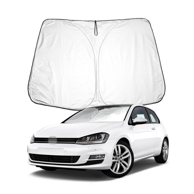 BIXUAN Golf 7.5 Sonnenschutz kompatibel mit VW Golf 7 Seat Leon MK3 Cupra 5F 2013-2019 Windschutzscheibe für das Auto Frontscheibenabdeckung Windschutz für Frontscheibe Blockiert UV Abdeckung Faltbar von BIXUAN