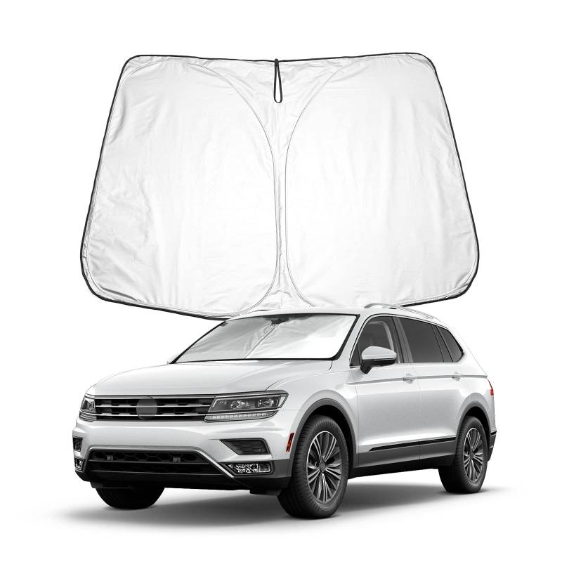 BIXUAN Sonnenschutz kompatibel mit VW Tiguan 2 L SWB LWB Allspace Seat Tarraco Arona SUV Skoda Karoq 2016-2023 Windschutzscheibe für Seat Ateca das Auto Frontscheibenabdeckung Blockiert UV Abdeckung von BIXUAN