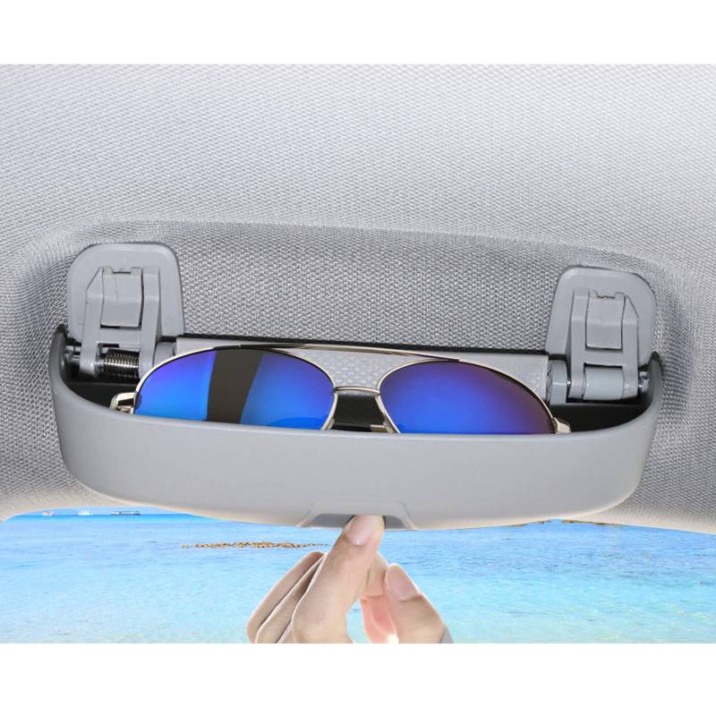 BIXUAN kompatibel mit Au di A3 A4 A5 A6 A7 Q3 Q5 Q7 8Y 2021-2023 Sonnenbrillenhalter Brillenetui Auto Brillenhalter, Aufbewahrungsbox Organizer,Glasses Case Holder Innenraum Zubehör von BIXUAN