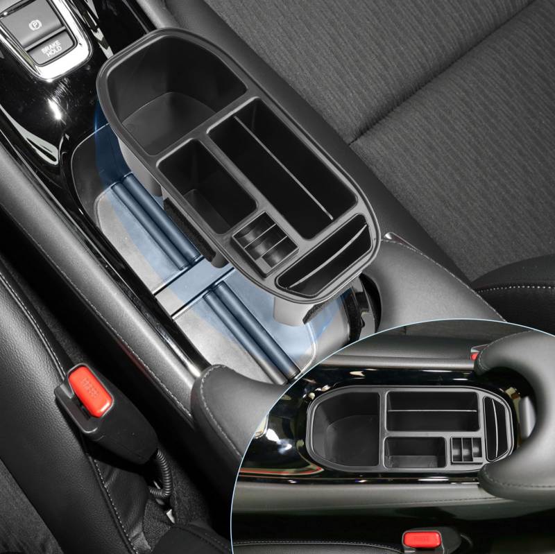 BIXUAN HRV kompatibel mit Honda HR-V 2016-2020 Mittelkonsole Aufbewahrungsbox Ablagefach zubehör,Armlehne Organizer Tray Mittelarmlehne Handschuhfach von BIXUAN