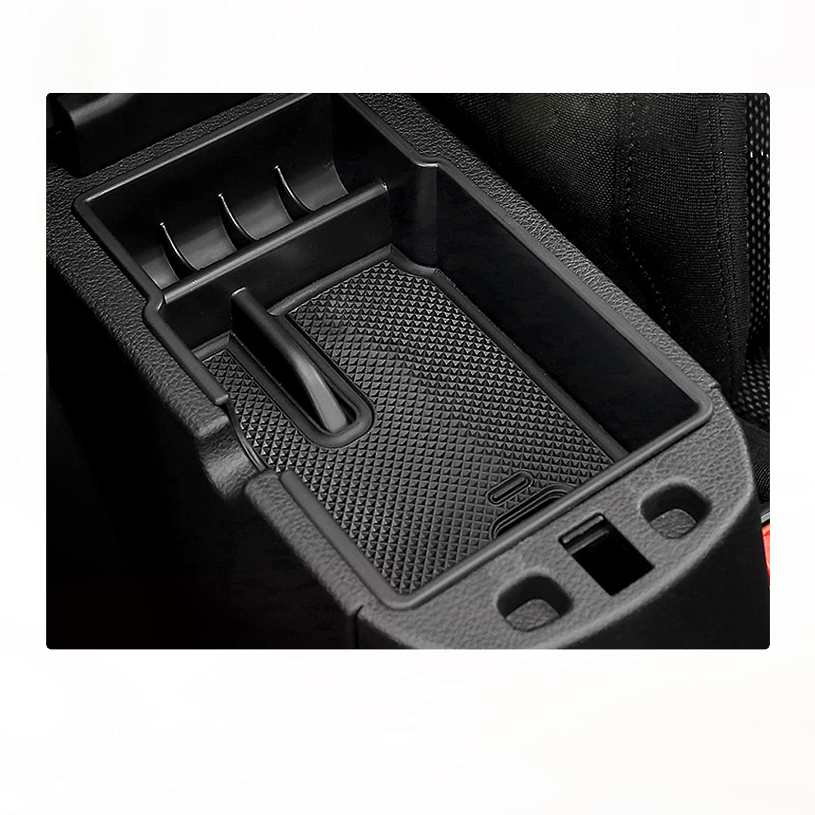 BIXUAN kompatibel mit Jeep Renegade BU FIAT 500X 2015-2022 Organizer mit Antirutschmatte für Armlehne Mittelkonsole, interner Organizer zur Geräuschreduzierung von BIXUAN