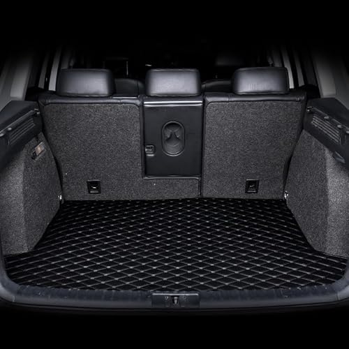 Auto Leder Kofferraummatte für Jeep Wrangler JL 4XE 2021 2022 2023 2024, Auto Kofferraum Schutzmatte Auto Kofferraummatte Hund Kofferraumschutz Zubehör,Black von BIXUFA