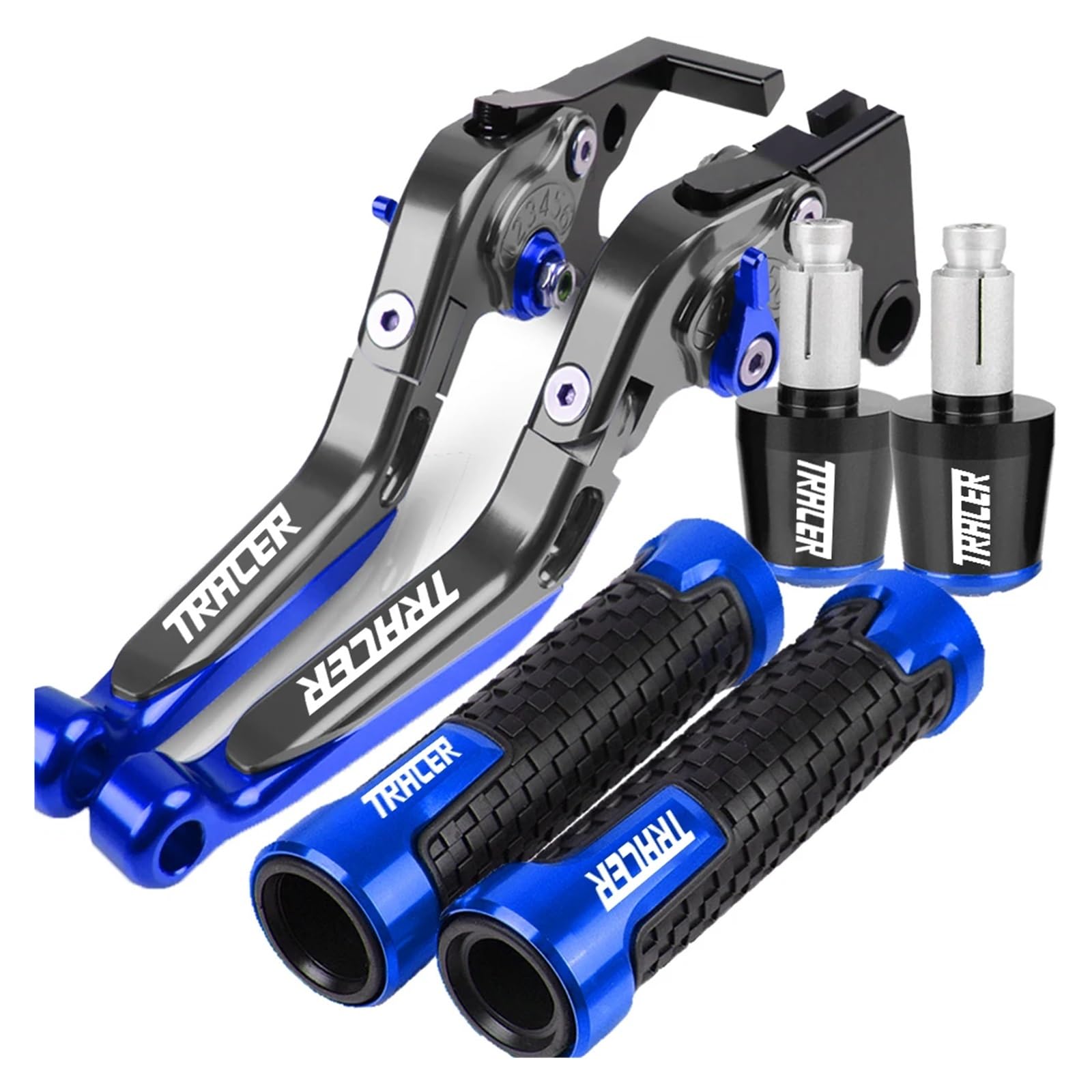 Motorrad Kupplungs Hebel Für TRACER700 2022 2021 Tracer 700 2016 2017 2018 2019 20202023 Motorrad Kupplung Bremshebel Hand Lenker Girps Enden(BLAU) von BIZIQIMY