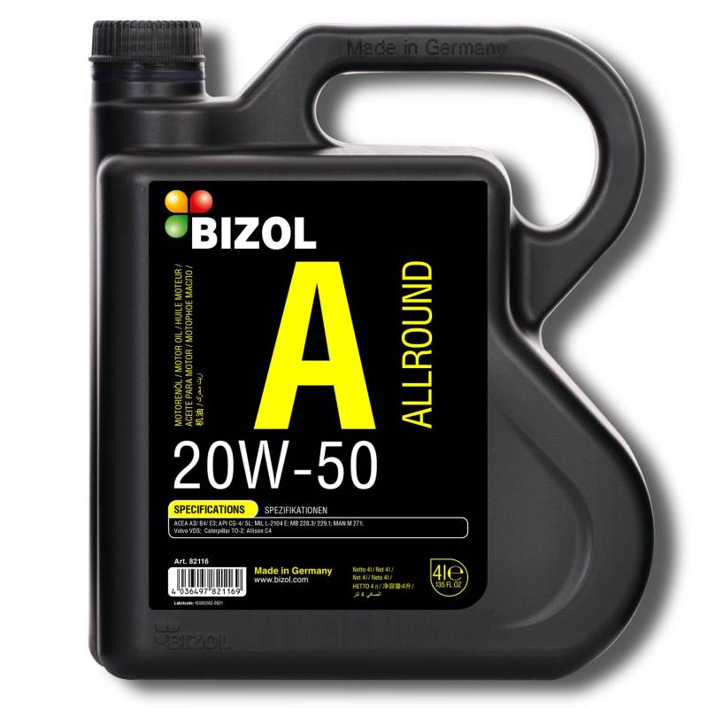 BIZOL Allround 20W-50, 4 Liter von BIZOL