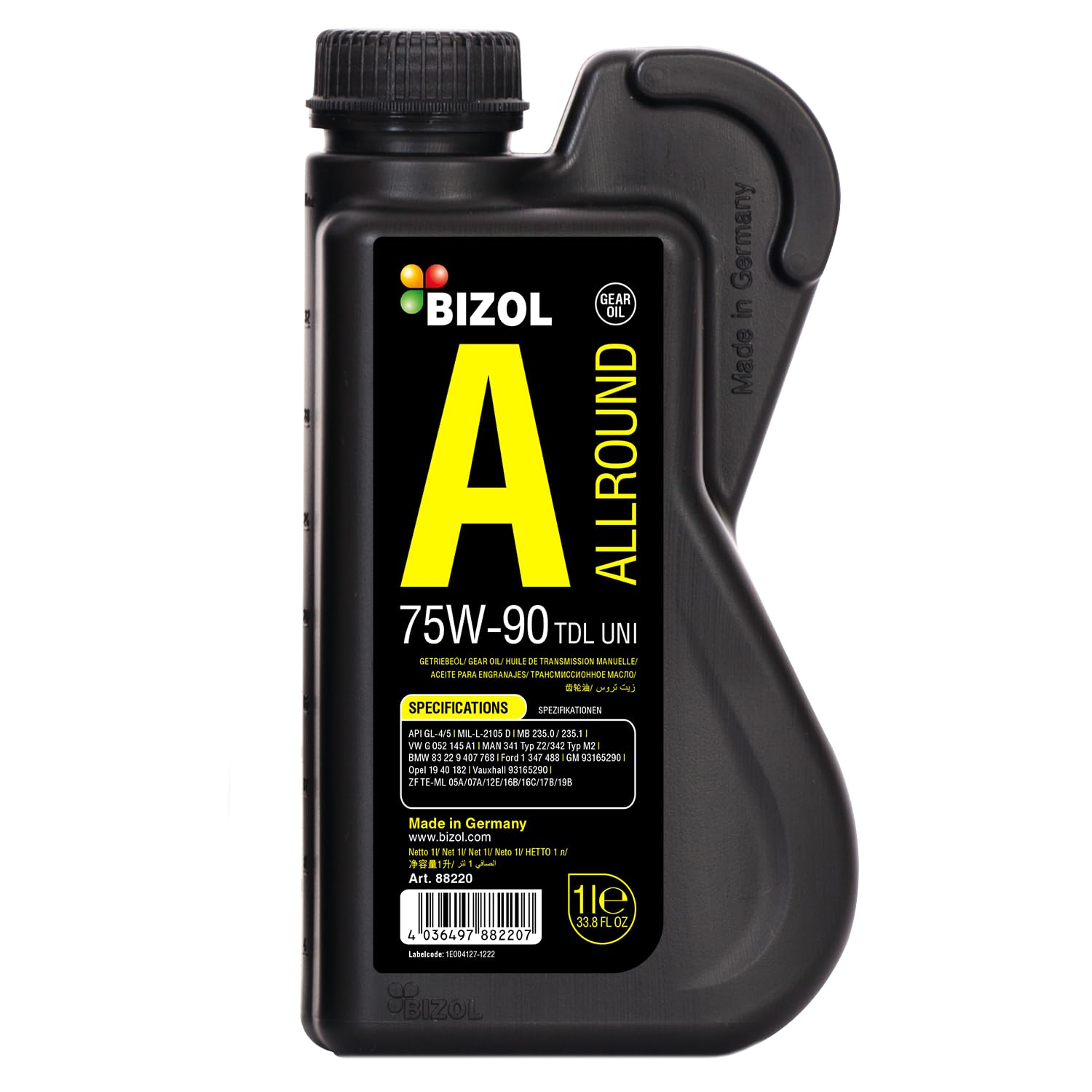 BIZOL Allround Gear Oil TDL 75W-90 Uni, 1 Liter von BIZOL