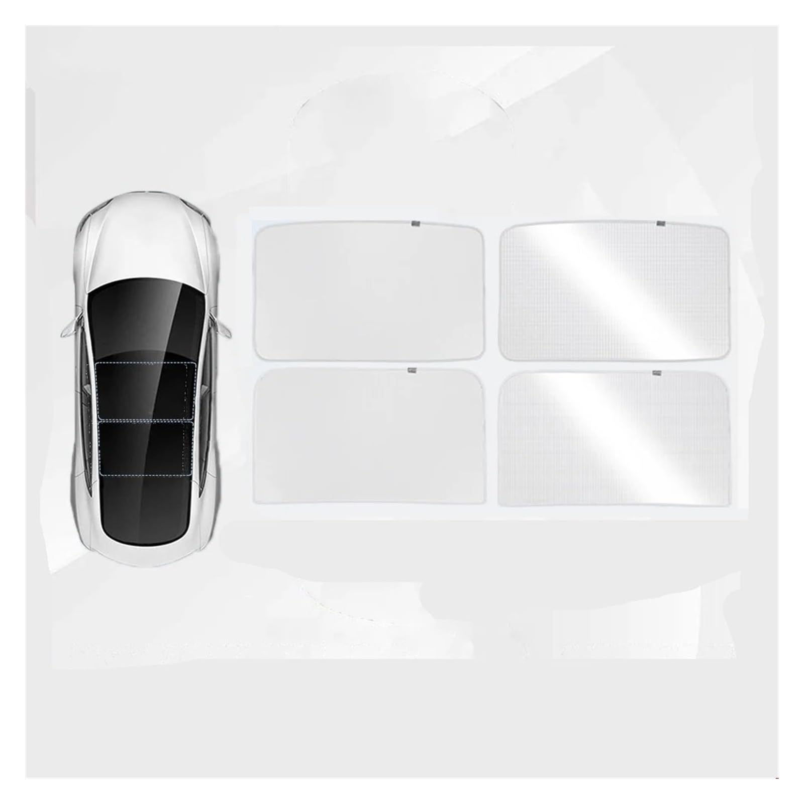 Car Full Covers Sunshades Privacy Sun Shade Custom-Fit Side Window Sunroof Sunshade Blind Shading for Camping Rest for Tesla for Model 3 for Highland 2023 2024 Car Sunshade (8 Stück), BJYCCAR, Sunroof von BJYCCAR