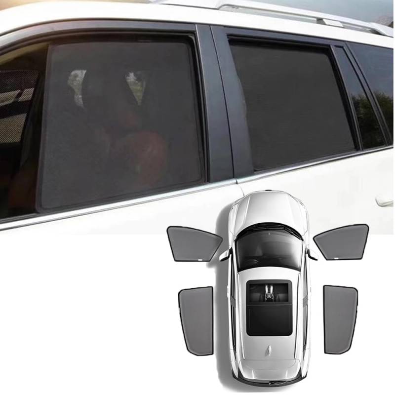 Magnetic Car Side Window Sunshades for V.W Golf 6 Mk6 2009-2014, Front Rear Back Privacy Sun Shades for Car Windows, Breathable Mesh Curtain Block Harmful UV Rays and Heat, BJYCCAR, 4* Side Windows von BJYCCAR