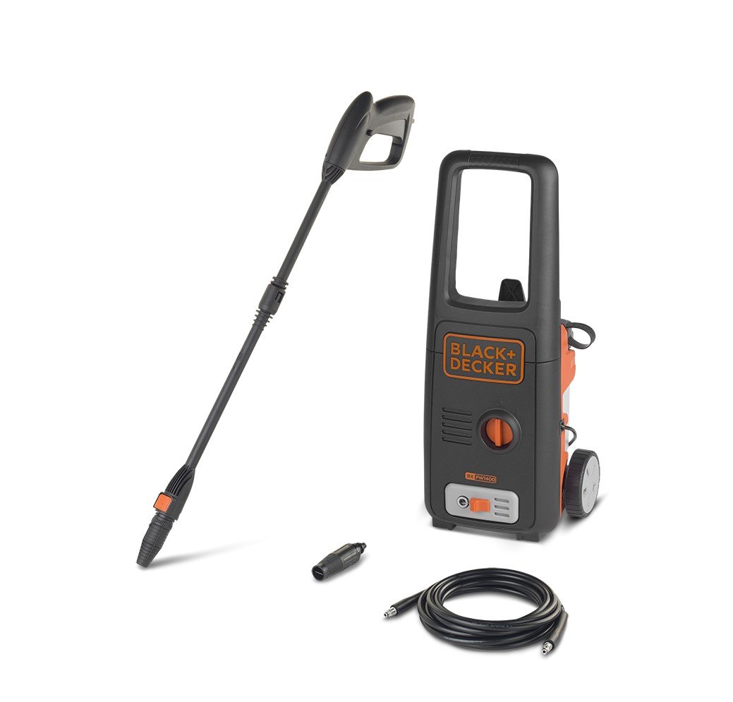 Black+Decker BXPW1400E Hochdruckreiniger, Schwarz/Orange, Sockel von BLACK+DECKER