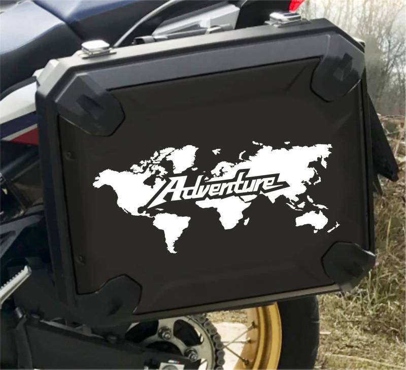 2 Aufkleber für Motorrad Honda CRF 1000 L Africa Twin 2016 (weiß) von BLACK DOVES GRAPHICS