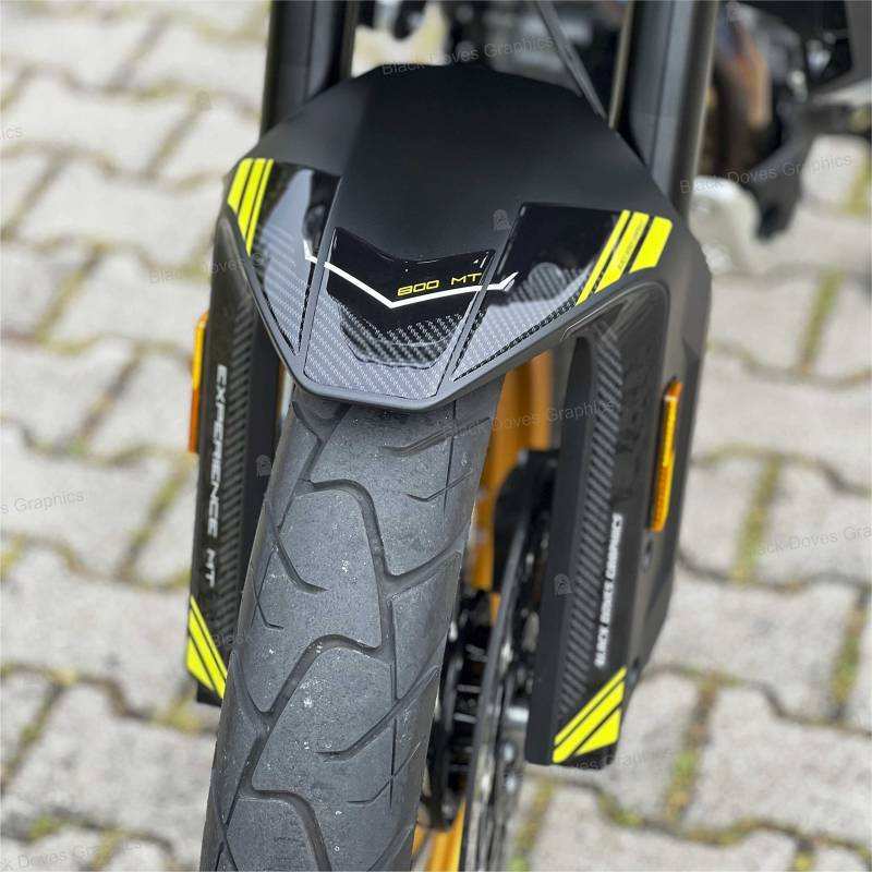 3D-Aufkleber aus Harz Protektoren kompatibel mit CF Moto 800MT Touring 2022 (Kotflügelschutz) von BLACK DOVES GRAPHICS