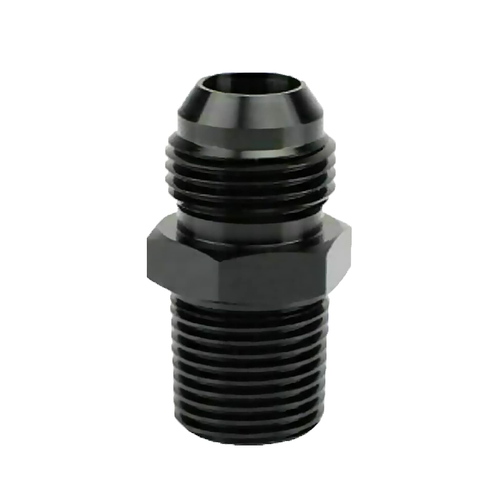 10 AN auf 1/2 NPT männlicher Schlauchanschlussadapter, universeller Aluminium-Stecker, 10 AN auf 1/2 Zoll NPT Union Heizölleitung, Rohrverbinder, schwarz eloxiert von BLACKHORSE-RACING