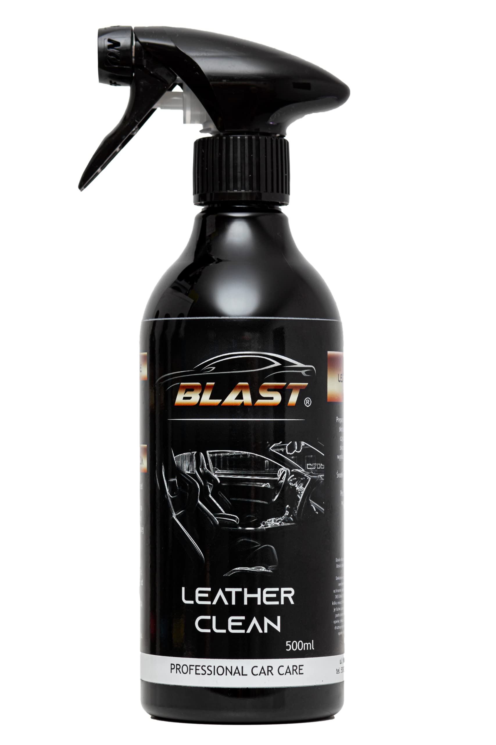 BLAST Autolederreiniger Lederpflege Auto 500 ml - Auto Innenraum Reinige - Polsterreiniger Auto Autositz Reiniger von BLAST