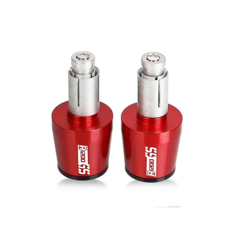 Motorrad Bar End Lenkergewichte 7/8''22 MM Griff Bar Enden Geeignet Für R1200GS 2004-2012 Griffe Kappe Silder Stecker(Red) von BLBLXQBL