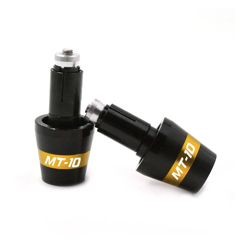 Motorrad Bar End Lenkergewichte 7/8''22 MM Lenker Griffe Enden Gegengewicht Kappe Stecker Slider Geeignet Für MT10(Gold) von BLBLXQBL