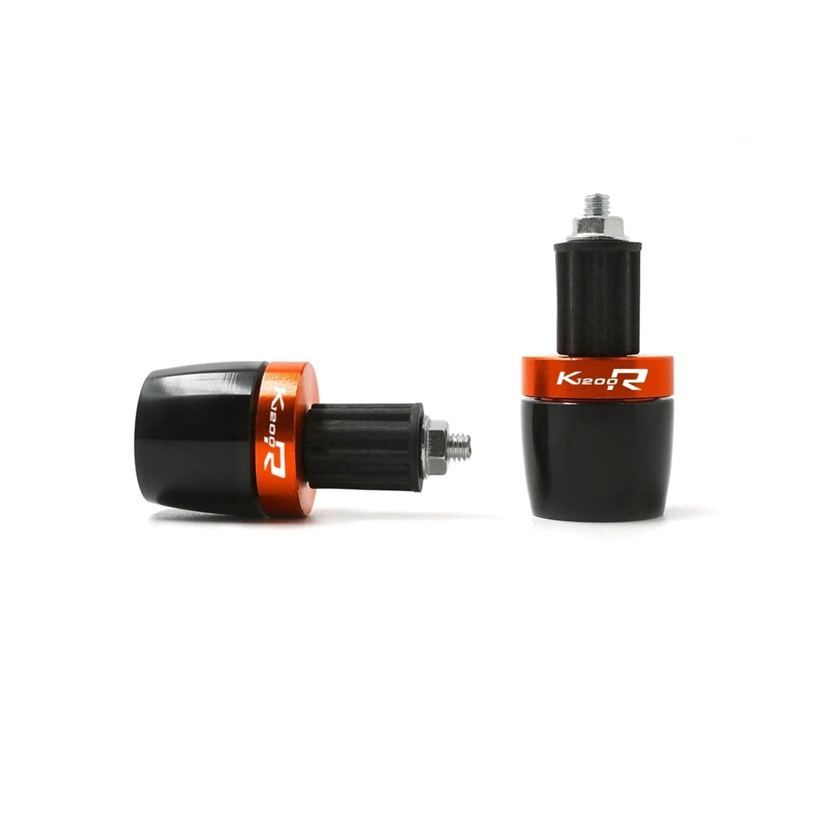 Motorrad Bar End Lenkergewichte 7/8 "22 MM Lenker Griffe Enden Griff Kappe Stecker Slider Passend Für K1200R(Orange) von BLBLXQBL