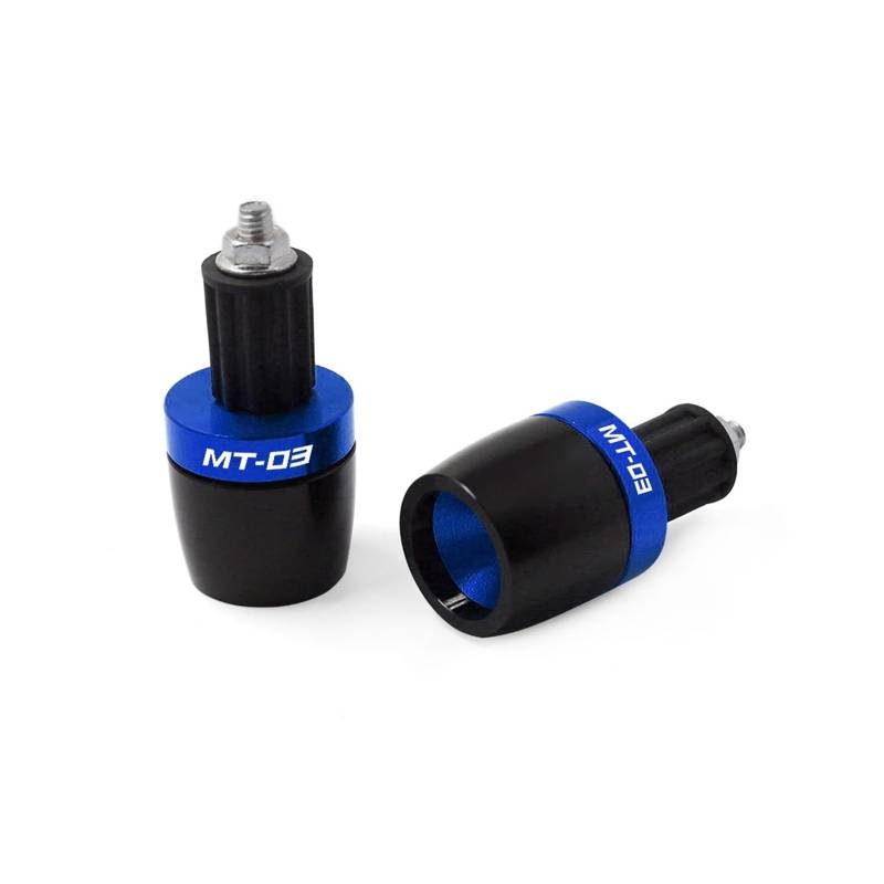 Motorrad Bar End Lenkergewichte 7/8 "22 MM Lenkergriffe Abdeckung Stecker Slider Passend Für MT-03 Gegengewicht Enden Lenkerkappe(Blau) von BLBLXQBL