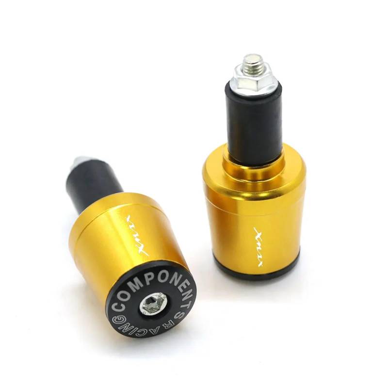 Motorrad Bar End Lenkergewichte 7/8 "22 MM Lenkergriffe Kappenenden Stecker Passend Für Xmax 300 125/200/250/400(Gold) von BLBLXQBL