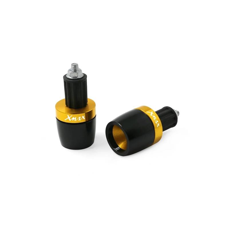 Motorrad Bar End Lenkergewichte 7/8 "Lenkergriffe Gegengewichtskappenenden Steckerschieber Passend Für Xmax 125 250 300 400(Gold) von BLBLXQBL