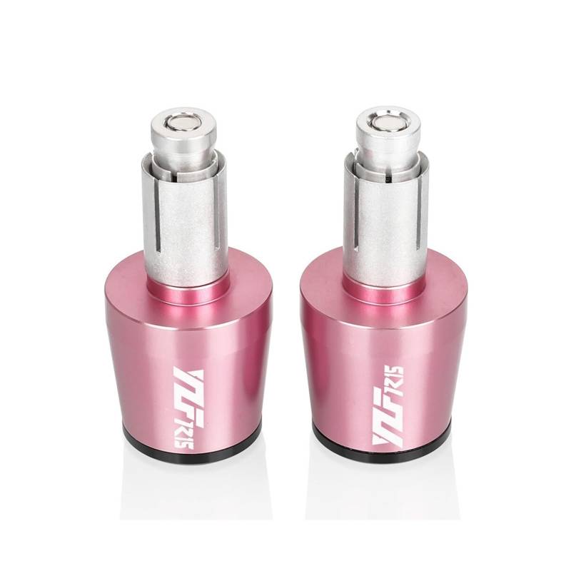 Motorrad Bar End Lenkergewichte Lenkerenden Silder Passend Für YZFR15 2012-2023 7/8''22 MM Griffe Kappe Vibrationsstecker(Pink Black) von BLBLXQBL